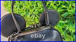 Coach 1941 Disney Mickey Ears glove leather Kisslock Crossbody Purse 37980 LT. ED