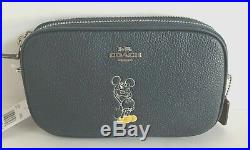 Coach (69207) Disney Mickey Mouse Double Zip Shoulder Bag Crossbody NWT $195