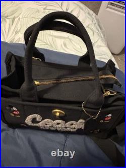 Coach Disney Mickey Mouse Canvas Tote Crossbody Bag Black New York