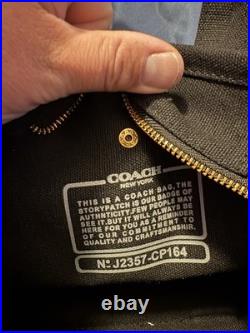 Coach Disney Mickey Mouse Canvas Tote Crossbody Bag Black New York