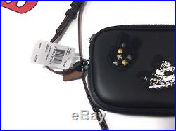 Coach Disney Mickey Mouse F59532 Black Patches Crossbody Pouch Bag Retail $275
