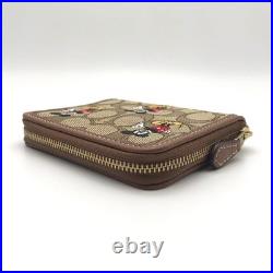 Coach Disney Mickey Mouse Small Zip Around Wallet Signature Jacquard New