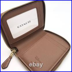Coach Disney Mickey Mouse Small Zip Around Wallet Signature Jacquard New