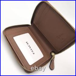 Coach Disney Mickey Mouse Small Zip Around Wallet Signature Jacquard New