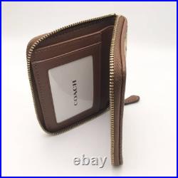 Coach Disney Mickey Mouse Small Zip Around Wallet Signature Jacquard New