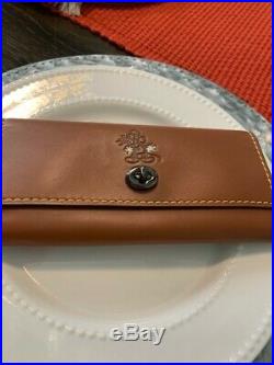Coach Disney Mickey Mouse Turnlock Wallet Leather Saddle NWT