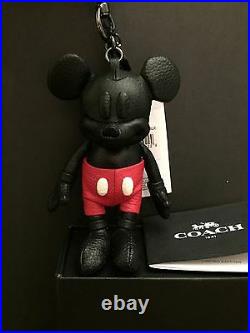 Coach Mickey Mouse Leather Key Fob Bag Charm doll DISNEY 66511 Ltd Edition NWT