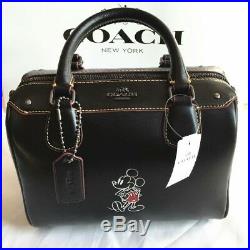 Coach X Disney Mickey Mouse Leather Bennett Shoulder Bag Black F59371 New F/S