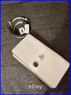 Coach x Disney Dinky Mickey Mouse Shoulder Bag White Glovetan Leather New