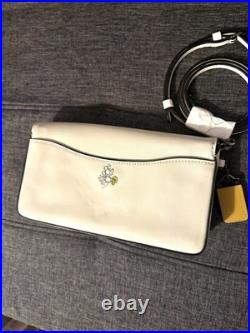 Coach x Disney Dinky Mickey Mouse Shoulder Bag White Glovetan Leather New