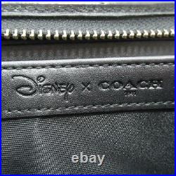 Coach x Disney Mickey Mouse Wallet Clutch 54000 Black White Leather Winky RARE