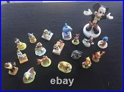 Collection Of Walt Disney Porcelain Ornaments X 17, & Ceramic Large Mickey Mouse