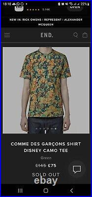 Comme Des Garçons CDG Disney Mickey Mouse T Shirt LIMTED EDITION Sz M