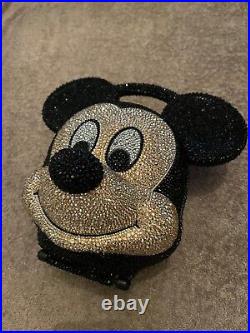 Crystal/Rhinestone Jewelled Vintage Aladdin Mickey Mouse head lunchbox