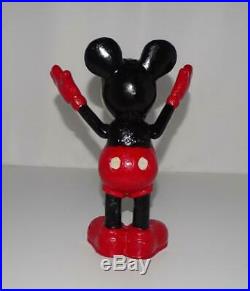 DISNEY 1930's MICKEY MOUSE HAND PAINTED COMPOSITION DOLL-9 1/4TALL-JOINTED ARMS