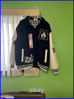 DISNEY Costco LETTERMAN Varsity JACKET MICKEY Mouse BLACK Men XXL Women's XXXL