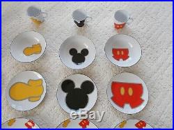 DISNEY MICKEY MOUSE BODY PARTS DINNER PLATES, set of 4 cups bowls salad & dinner