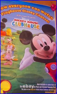 DISNEY MICKEY MOUSE CLUBHOUSE POSTER AMAZING CONDITION COLOURFUL 180cm 120cmhuge