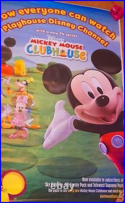 DISNEY MICKEY MOUSE CLUBHOUSE POSTER AMAZING CONDITION COLOURFUL 180cm 120cmhuge