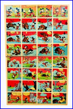 DISNEY MICKEY MOUSE Vintage Very Rare Collectable Memorabilia Comic type strip
