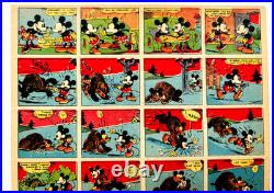 DISNEY MICKEY MOUSE Vintage Very Rare Collectable Memorabilia Comic type strip