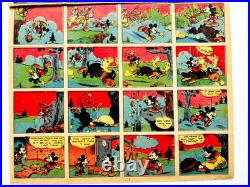 DISNEY MICKEY MOUSE Vintage Very Rare Collectable Memorabilia Comic type strip