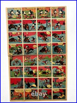 DISNEY MICKEY MOUSE Vintage Very Rare Collectable Memorabilia Comic type strip