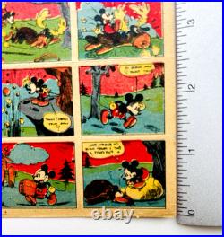 DISNEY MICKEY MOUSE Vintage Very Rare Collectable Memorabilia Comic type strip