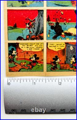 DISNEY MICKEY MOUSE Vintage Very Rare Collectable Memorabilia Comic type strip