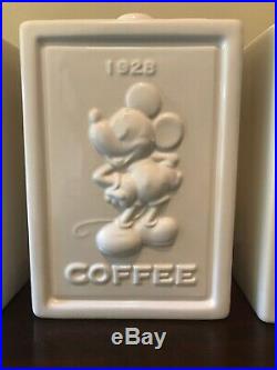 DISNEY MICKEY Mouse 4 pc KITCHEN CANISTER SET Sugar Tea Flour Coffee