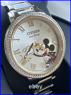 DISNEY Mickey Mouse Ladies' Watch CITIZEN Eco-Drive FE7044-52W New in Box