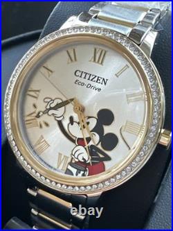 DISNEY Mickey Mouse Ladies' Watch CITIZEN Eco-Drive FE7044-52W New in Box