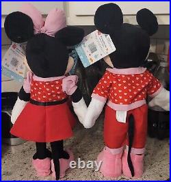 DISNEY Mickey Mouse & Minnie Mouse Valentine's Day 24 Toy Greeter Set Plush