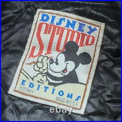 DISNEY Mickey Mouse Quilted Mens Varsity Jacket Black Knit Wool 90s USA M DISNEY Mickey Mouse Quilted Mens Varsity Jacket Black Knit Wool 90s USA M