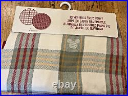 DISNEY PARKS Holiday Homestead Mickey Mouse ICON Christmas Tree Skirt Tartan NEW