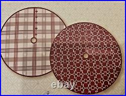 DISNEY PARKS Holiday Homestead Mickey Mouse ICON Christmas Tree Skirt Tartan NEW