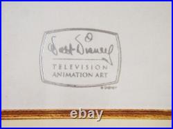 DISNEY PLUTO Signed Animation Production Art Drawing 1999 Mickey Mouse Works COA
