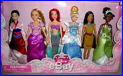 DISNEY STORE PRINCESS CLASSIC 12 DOLL COLLECTION with11 DOLLS- Ariel, Cinderella+