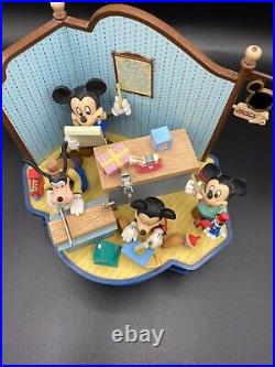 DISNEY Schmid MICKEY MOUSE MUSIC BOX WHISTLE WHILE YOU WORK 48453 Boxed RARE
