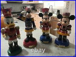 DISNEY Set of FOUR Nutcrackers (Mickey Mouse, Donald Duck, Goofy & Minnie Mouse)