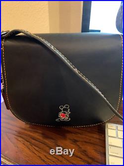 DISNEY and Coach Mickey Mouse Saddle Bag #38421 DK Black NWT Hard to find Rare