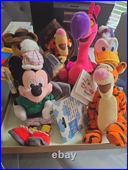DISNEY soft Toy's Winnie The Pooh, 2x Tiger, Flamingo, Donald & Mickey Mouse