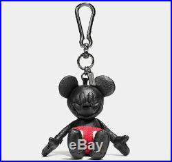 DISNEY x Coach Limited Edition Mickey Mouse Leather Doll Keychain Fob bag charm