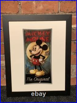 Darren Wilson Walt Disney Mickey Mouse Pie Eyed' Art Framed Print