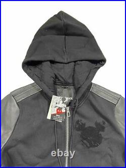 Desigual ICON Disney Mickey Mouse Black Leather Cotton Jacket RRP £169.00 New