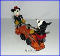 Disney1934 Workinglionel Mickey Mouse Handcarset-serviced-orange+ornamnt+track