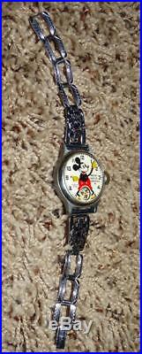 Disney1935 Ingersollmickey Mouse Watch+7 Link Band+hand Painted Charms+bonus