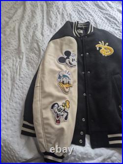 Disney 100 Anniversary Mickey Mouse Varsity Baseball Jacket Size L H&M Heavy Disney 100 Anniversary Mickey Mouse Varsity Baseball Jacket Size L H&M Heavy