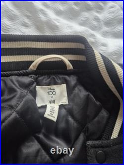 Disney 100 Anniversary Mickey Mouse Varsity Baseball Jacket Size L H&M Heavy Disney 100 Anniversary Mickey Mouse Varsity Baseball Jacket Size L H&M Heavy