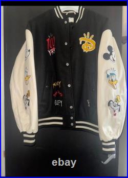Disney 100 Anniversary Mickey Mouse Varsity Baseball Jacket Size L H&M Heavy Disney 100 Anniversary Mickey Mouse Varsity Baseball Jacket Size L H&M Heavy